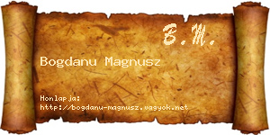 Bogdanu Magnusz névjegykártya